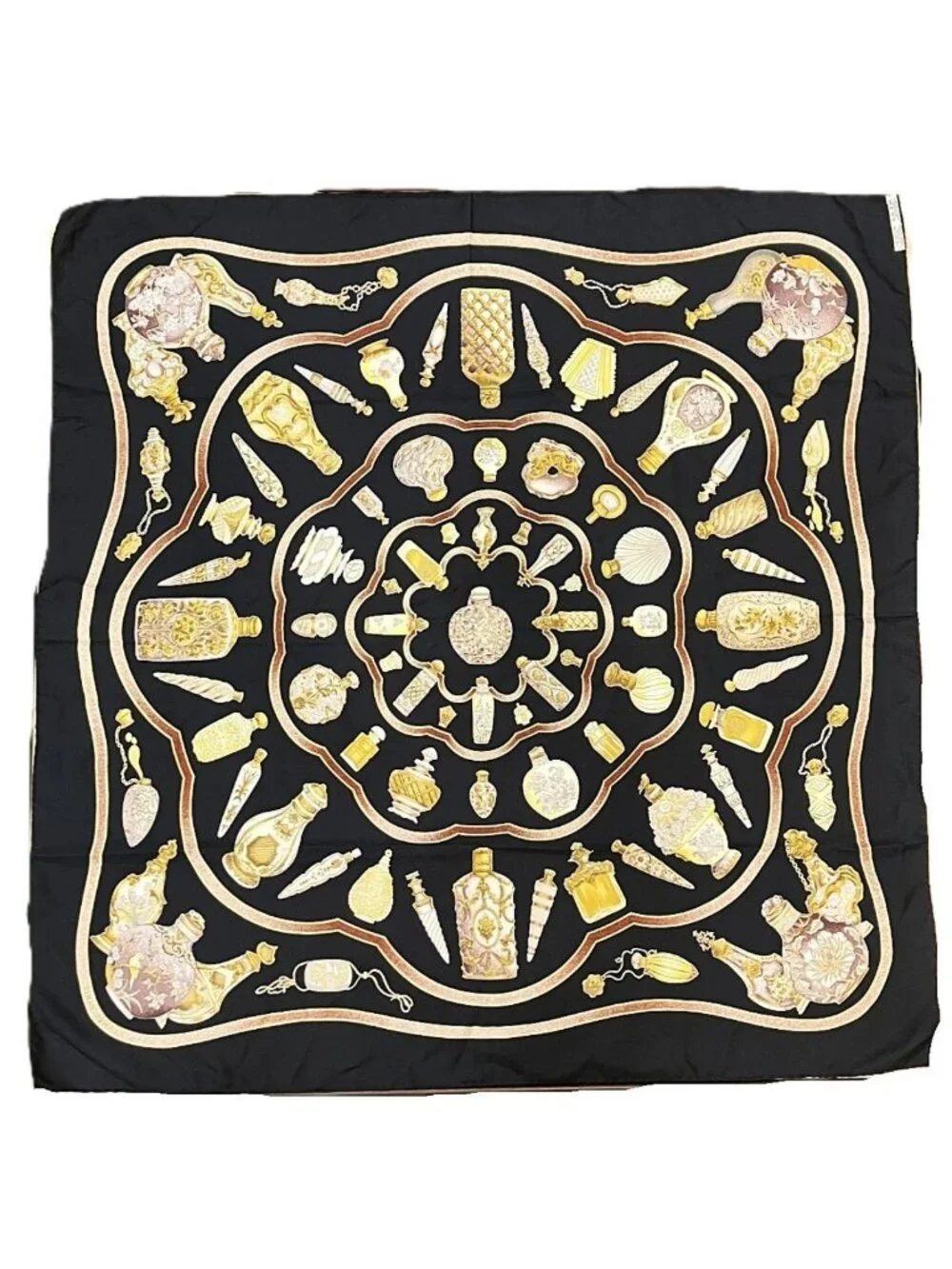 Hermes Qu Importe le Flacon Pourvu Qu 'on Ait L 'ivresse Carre 90 Scarf Silk
